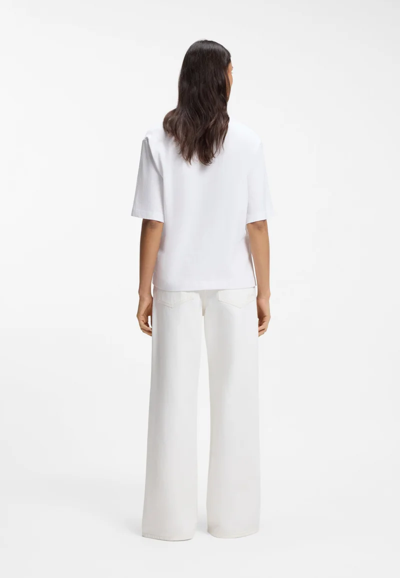 بوس Cotton-jersey T-shirt with printed artwork