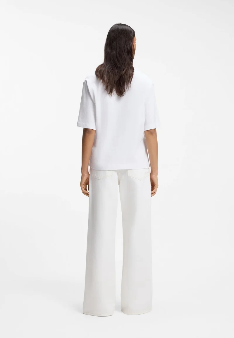 بوس Cotton-jersey T-shirt with printed artwork