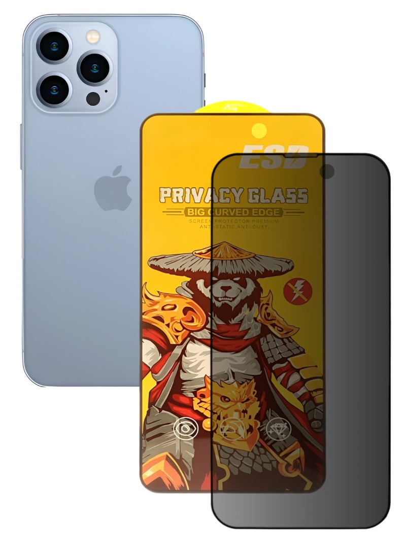 ESD Tempered Dustproof Privacy Glass Screen Protector Compatible For iPhone 13 Pro - Image 1