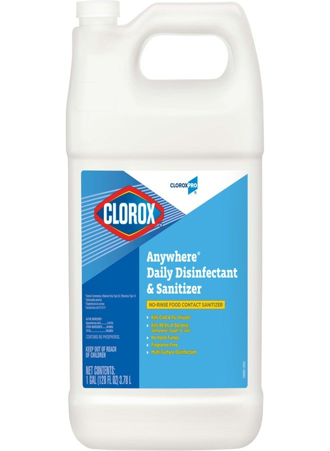 CloroxPro Anywhere Daily Disinfectant and Sanitizer, No-Rinse Food Contact Sanitizer, Refill, 128 Fluid Ounces - Image 1