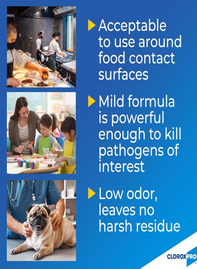 CloroxPro Anywhere Daily Disinfectant and Sanitizer, No-Rinse Food Contact Sanitizer, Refill, 128 Fluid Ounces - Image 3