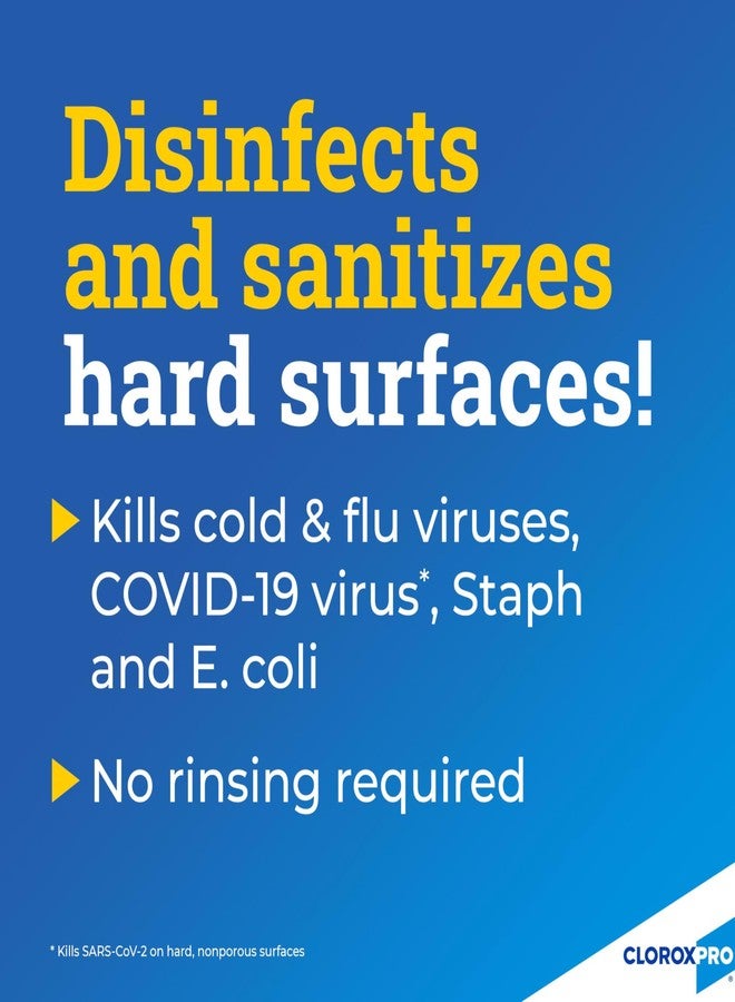 CloroxPro Anywhere Daily Disinfectant and Sanitizer, No-Rinse Food Contact Sanitizer, Refill, 128 Fluid Ounces - Image 2