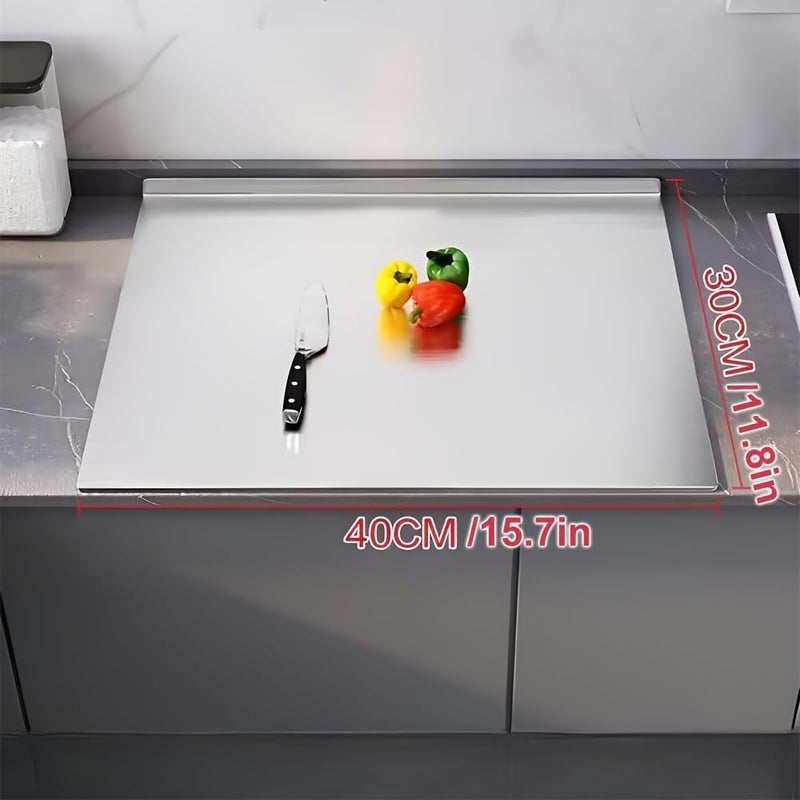 OTAVILEM Stainless Steel Cutting Boards for Kitchen, Kneading Cutting Board Mats, Metal Cutting Board for Meat, Fruits, Vegetables, Bread, and Baking Small Cutting Boards (40 x 30cm/15.7 x 11.8 in) - Image 2