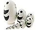 Winterworm Cute Animal Theme Black and White Panda Egg Shape Wooden Handmade Nesting Dolls Matryoshka Dolls Set 10 Pieces for Kids Toy Birthday Home Kids Room Decoration - Image 4