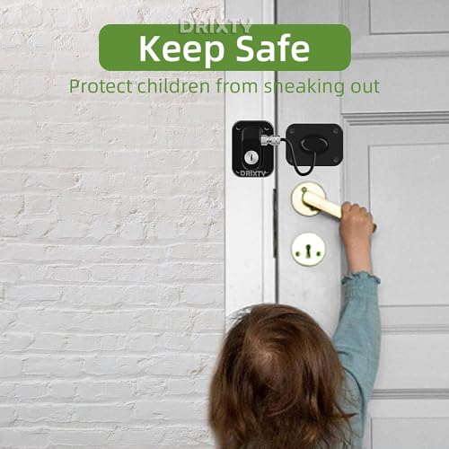 DRIXTY 2 Pcs Child Safety Device Refrigerator Lock, Freezer Door, and Cabinet Restrictor Cable for Baby and Toddler Locks for Cupboards, Drawers, Fridge, Wardrobe Come with Adhesives, and 1 Key - Image 5