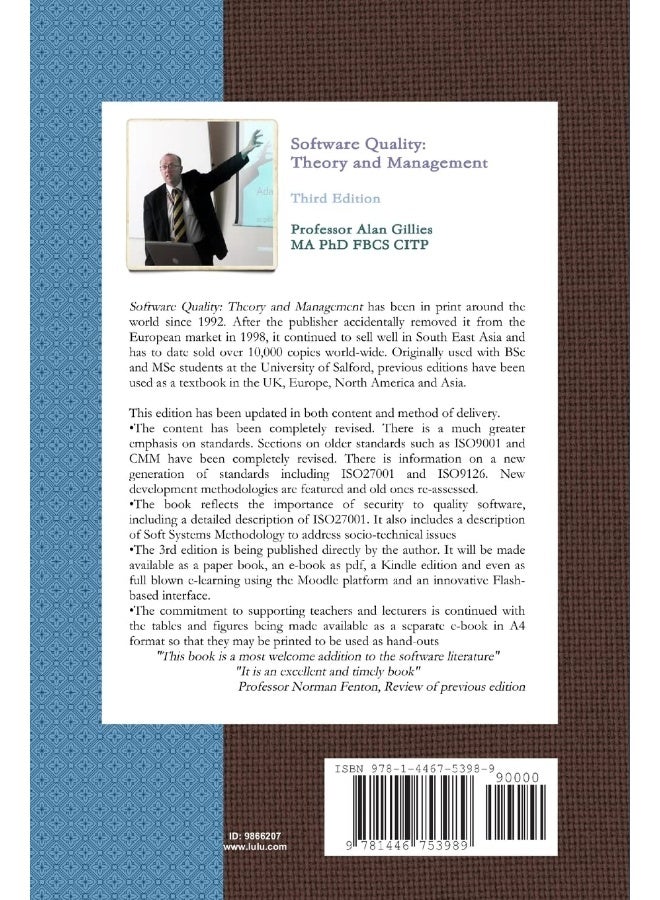 Software Quality: Theory and Management (3rd edition) - Image 2