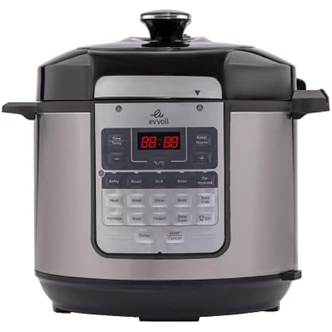 إيفولي قدر ضغط كهربائي 15 في 1 مع مقلاة هوائية كومبو 57 لتر 1500 واط EvkaCom6015S - Image 3