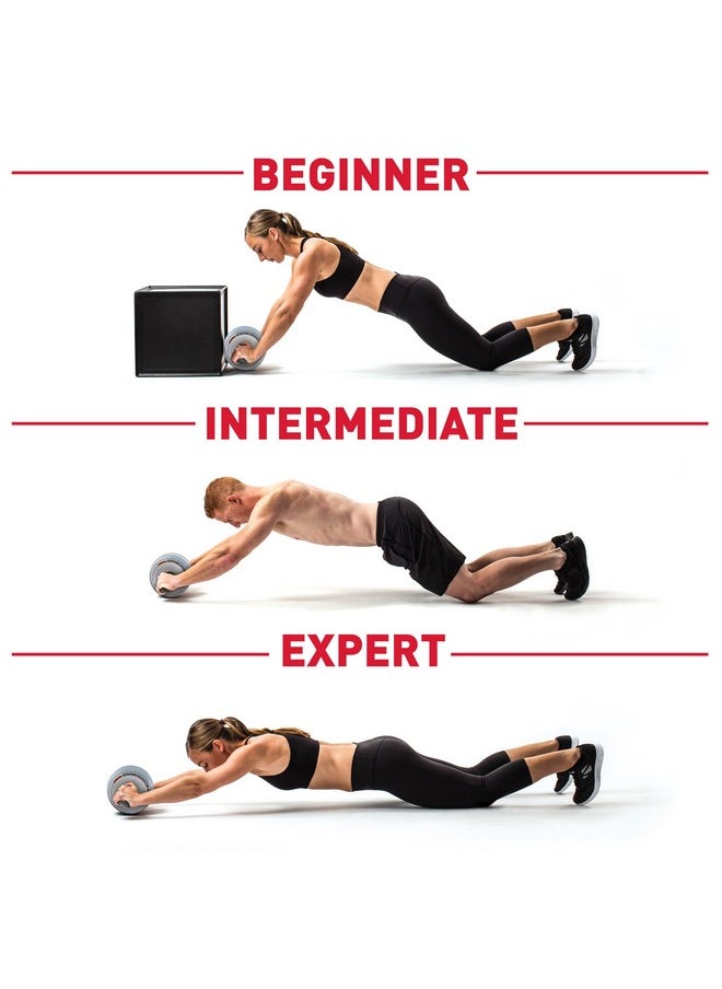بيرفيكت فيتنس بكرة تمارين البطن Perfect Fitness Ab Carver Roller، باللونين الأبيض والرمادي  - Image 4