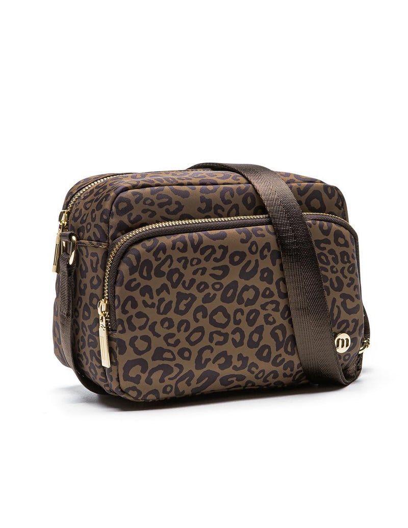 MEXS Crossbody Bags for Women, Mini Crossbody Bag Travel Purse Cross Body Purse, Adjustable Strap Shoulder Handbags Wallet, Everyday Purses for Travel Hiking (Brown Leopard) - Image 1