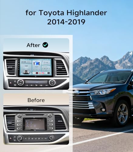 AINAVIGO 10.2" Car Stereo Radio for Toyota Highlander 2014-2019 - Wireless CarPlay Android Auto | 5G WiFi GPS Navigation | Bluetooth FM/SWC | Touchscreen | 1080P Backup Camera - Image 2