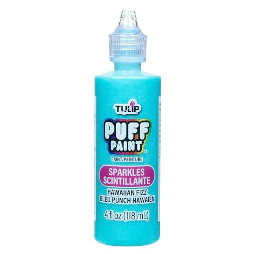 Tulip Puff Fabric Paint , Permanent Craft Paint for Clothes, DIY Projects, Notoxic, 4 fl oz, Sparkles Hawaiian Fizz - Image 1