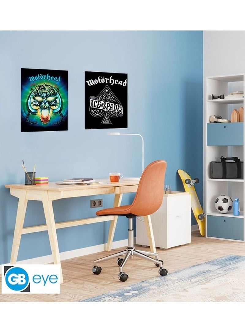 GB Eye Motorhead Set of 2 Posters 52cm x 38cm Overkill and Ace of Spades Ideal Artwork for Wall Home Office Decor Officially Licensed Merchandise  - Image 5