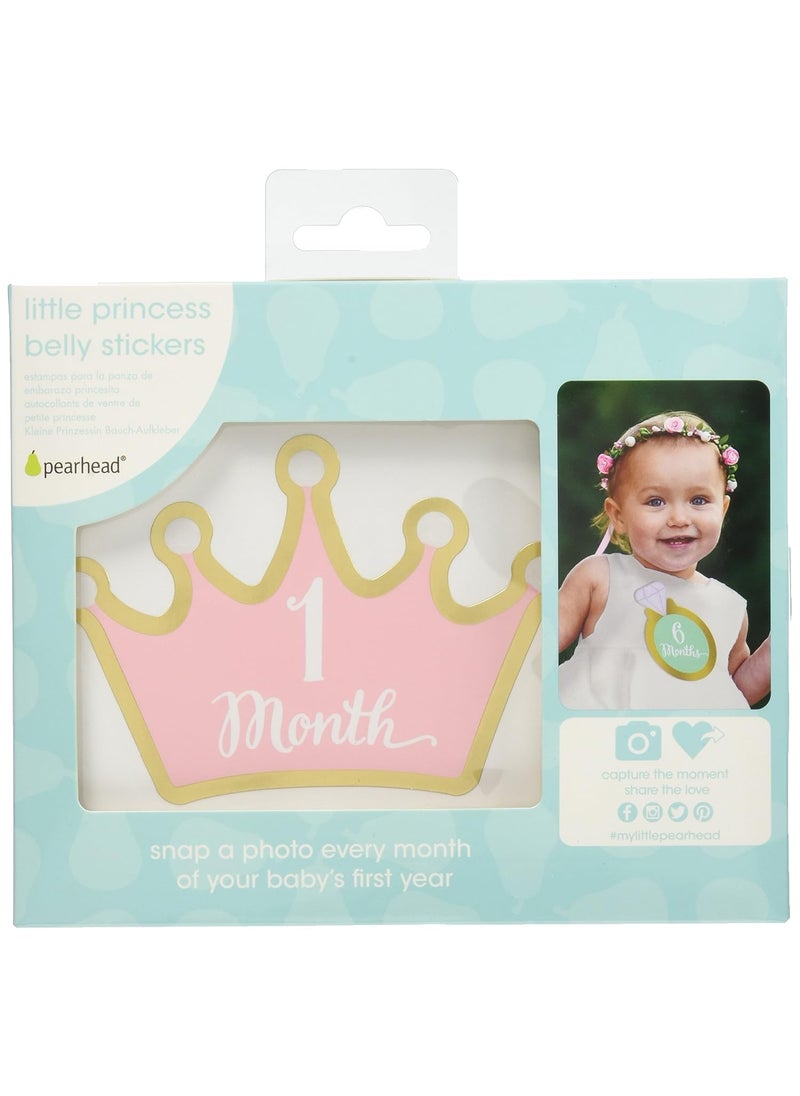 pearhead Pearhead Little Princess Babys First Year Belly Stickers  - Image 1