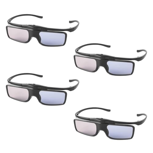 Cocar RF 3D Glasses, Active Shutter RF 3D Glasses Rechargeable Suitable for RF 3D TV Projectors, RF 3D Eyewear, Compatible with TDG-BT500A, SSG-5100GB, AN3DG40, Pack of 4 - Image 1