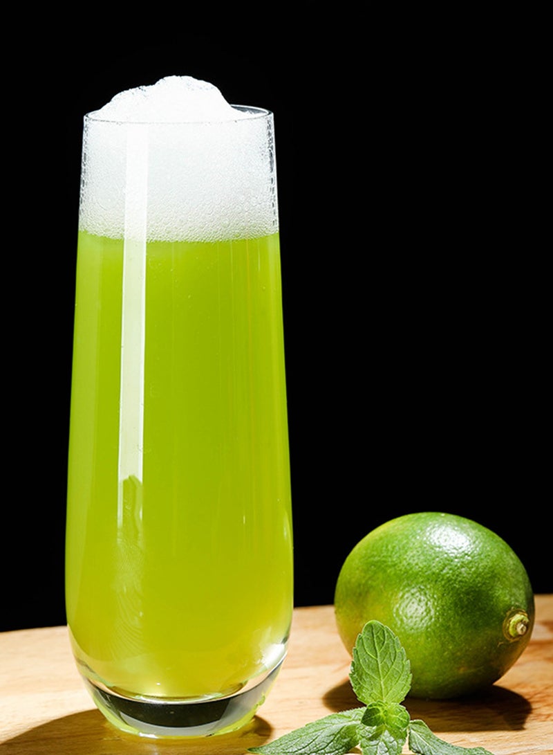 مجموعة أكواب شفافة طويلة سعة 290 مل، مكونة من 6 قطع، أكواب شرب رفيعة متعددة الاستخدامات للمياه والعصير والشاي المثلج، مصنوعة من زجاج فاخر خالٍ من الرصاص، مثالية للاستخدام المنزلي واليومي - Image 4