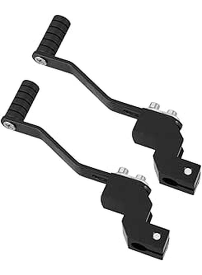 Black Folding Aluminum Alloy Motorcycle Gear Shifter Lever Set Replacement - Image 1