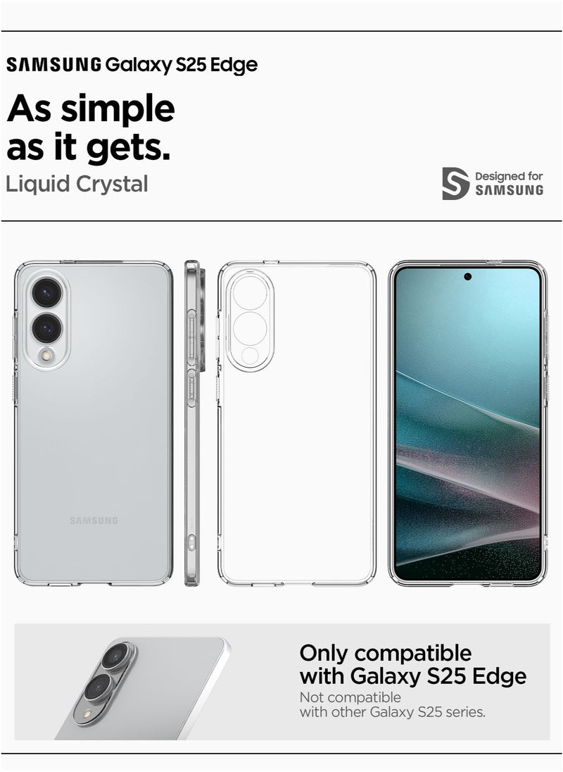Spigen Liquid Crystal Samsung Galaxy S25 EDGE Case Cover - Crystal Clear  - Image 2