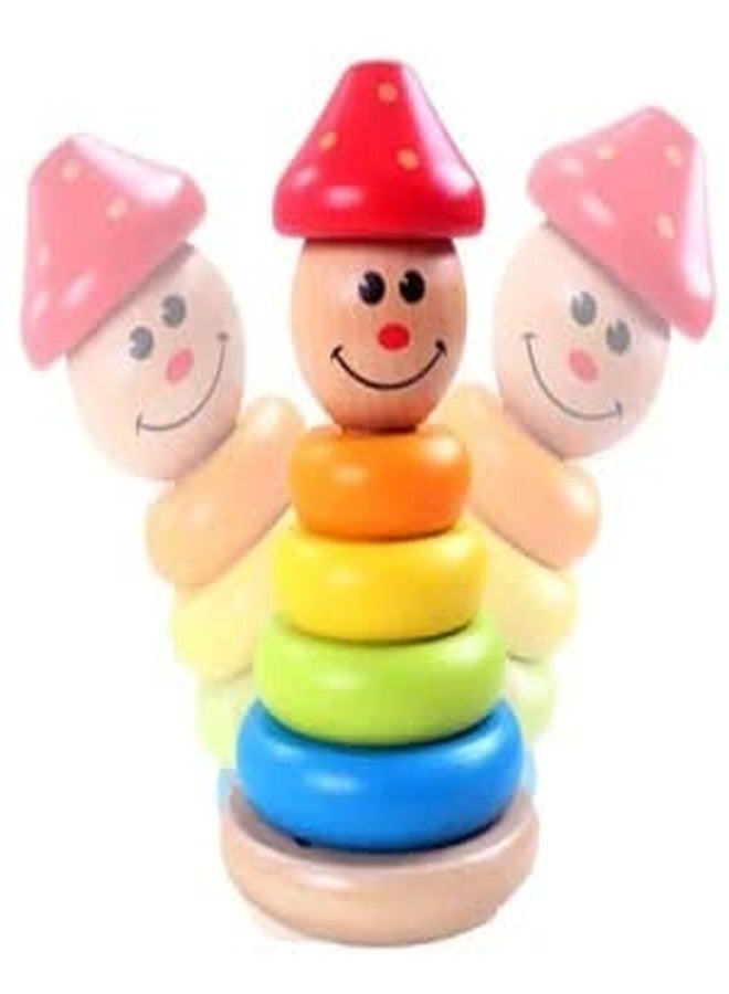 DIGSMORDEN Wooden Rainbow Building Balance Joker Toy for Kids 1 Years up Educational Learning Stacking Balancing Blocks for Children Baby Boys Girls with Storage Box