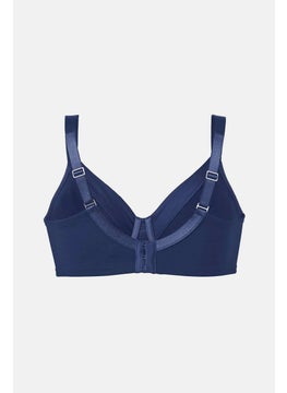 Tchibo Women Non Padded Underwired Lace Soft Bra, Dark Blue  - Image 2