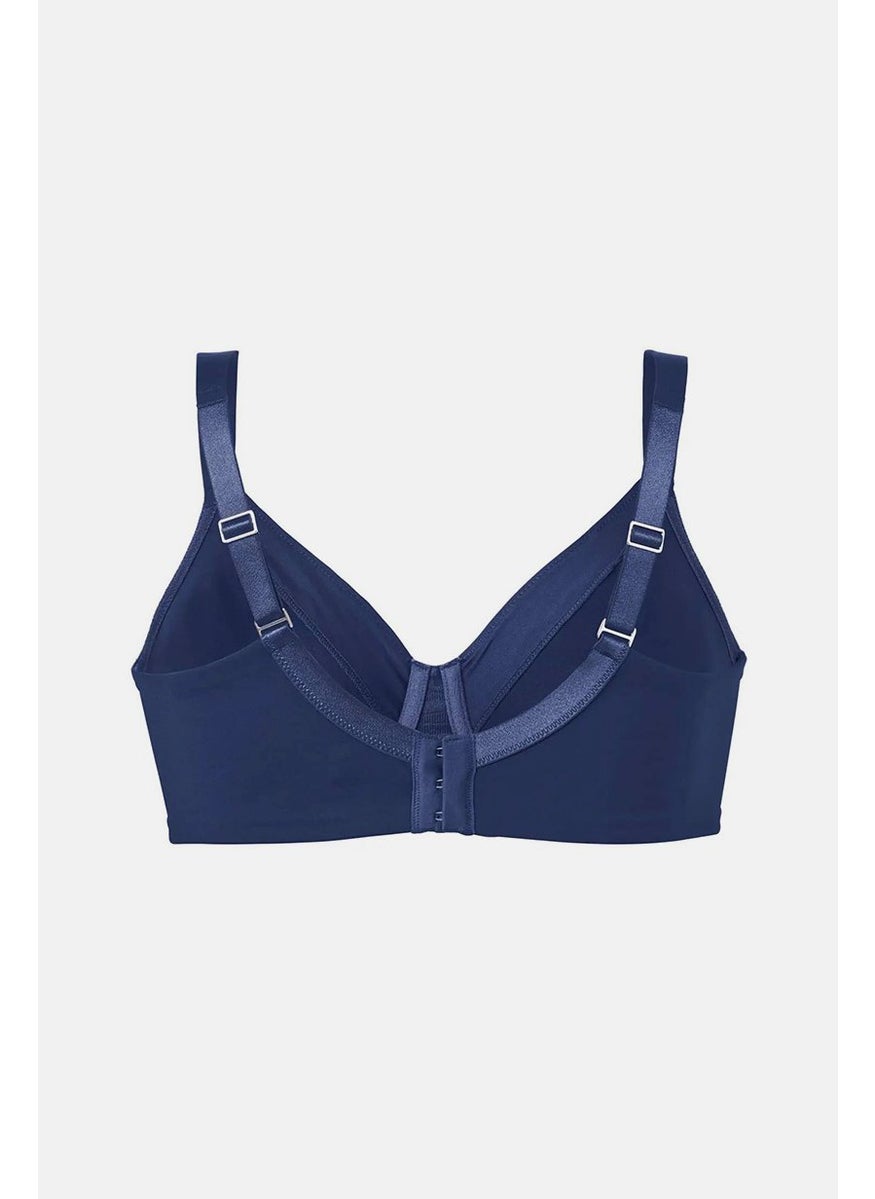 Tchibo Women Non Padded Underwired Lace Soft Bra, Dark Blue  - Image 2