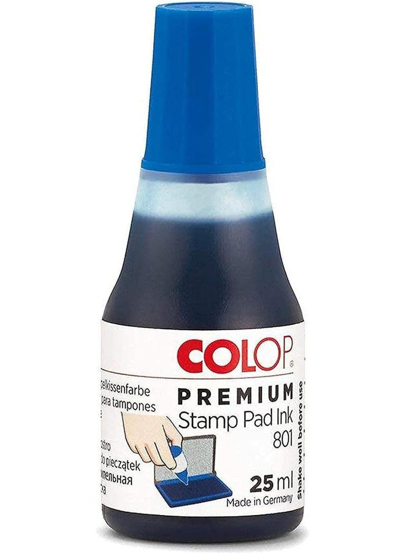 Colop Stamp Pad Ink Blue 801 25ml - Image 1