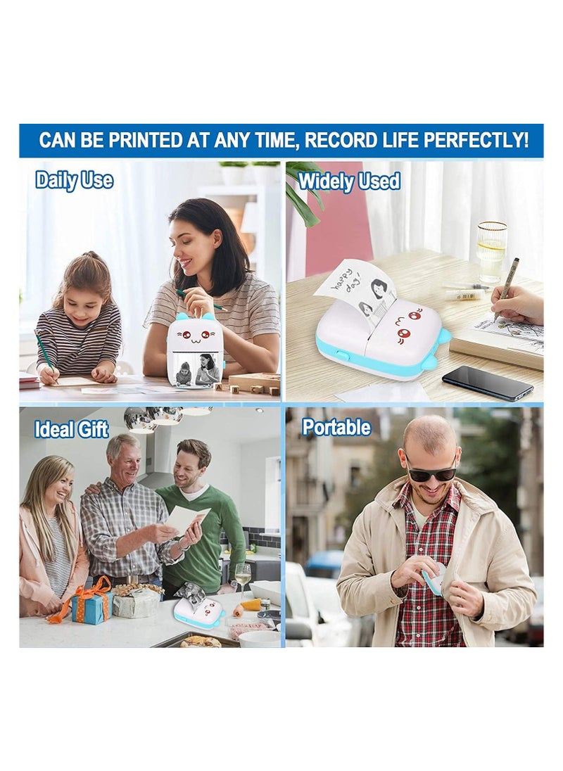 General Pocket Mini Printer, Portable Bluetooth Thermal Printer with 3 Rolls of Paper for iOS Android  - Image 2