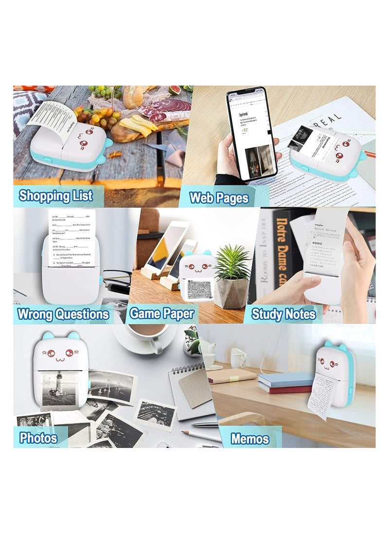 General Pocket Mini Printer, Portable Bluetooth Thermal Printer with 3 Rolls of Paper for iOS Android  - Image 3