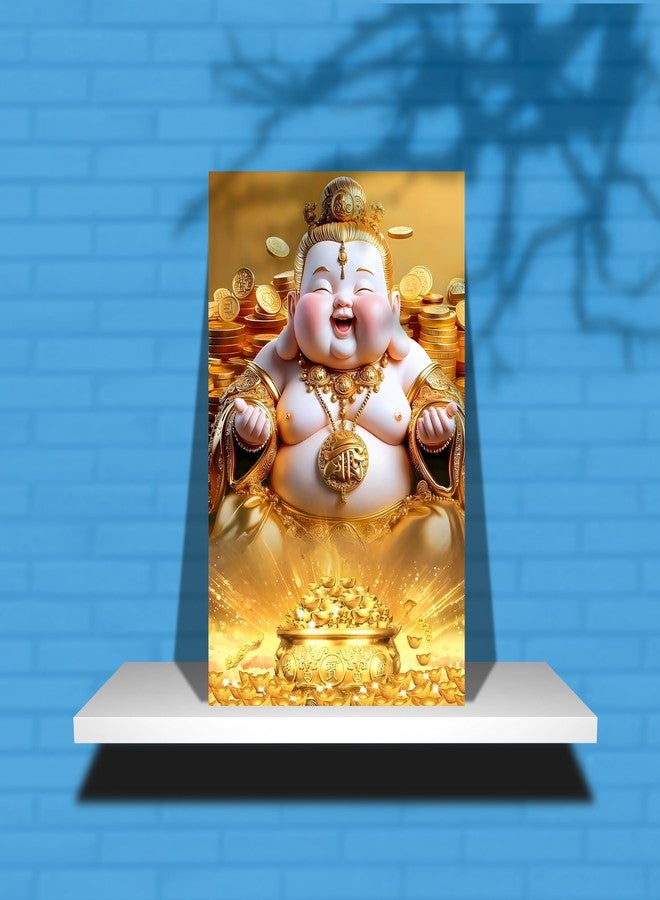 Roostaflag Laughing Buddha Poster | Laughing Buddha Wall Sticker | Laughing Buddha Photo Poster for Wall | Laughing Buddha Stickers for Wall | Laughing Buddha for Money And Good Luck Poster (Baby Buddha) - Image 4