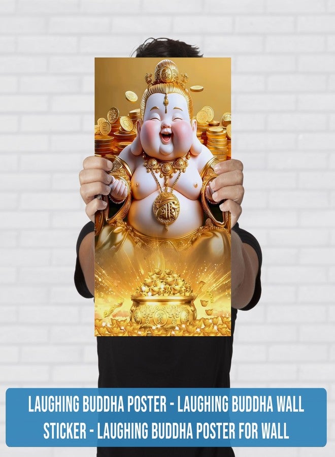 Roostaflag Laughing Buddha Poster | Laughing Buddha Wall Sticker | Laughing Buddha Photo Poster for Wall | Laughing Buddha Stickers for Wall | Laughing Buddha for Money And Good Luck Poster (Baby Buddha) - Image 2