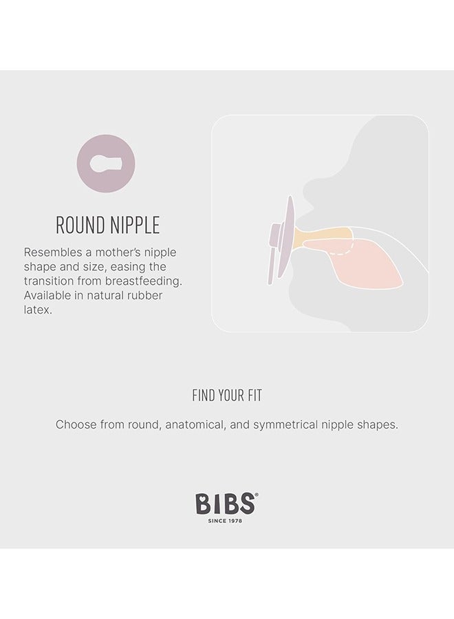 بيبس عبوة من  لهاية ملونة، خالية من البيسفينول أ، مطاط طبيعي دائري، مقاس  - أشهر، موكابلوط داكن - Image 5