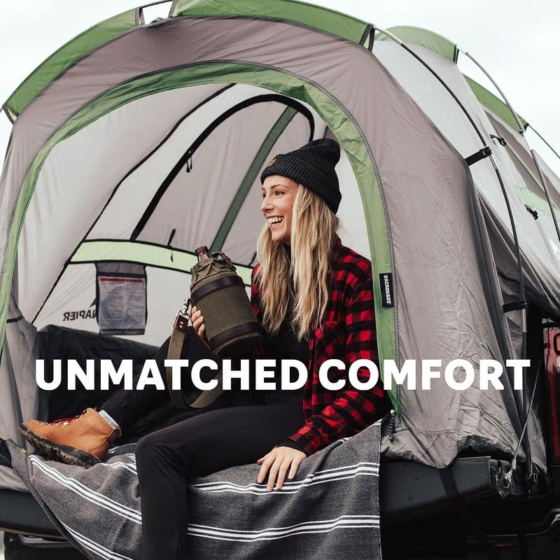 Napier Backroadz Truck Tent | Pickup Truck Bed Camping Tent | Rainfly for Water Protection | Sturdy and Spacious 2-Person Truck Tent | Easy 10-Minute Setup | Gray/Green - Image 3