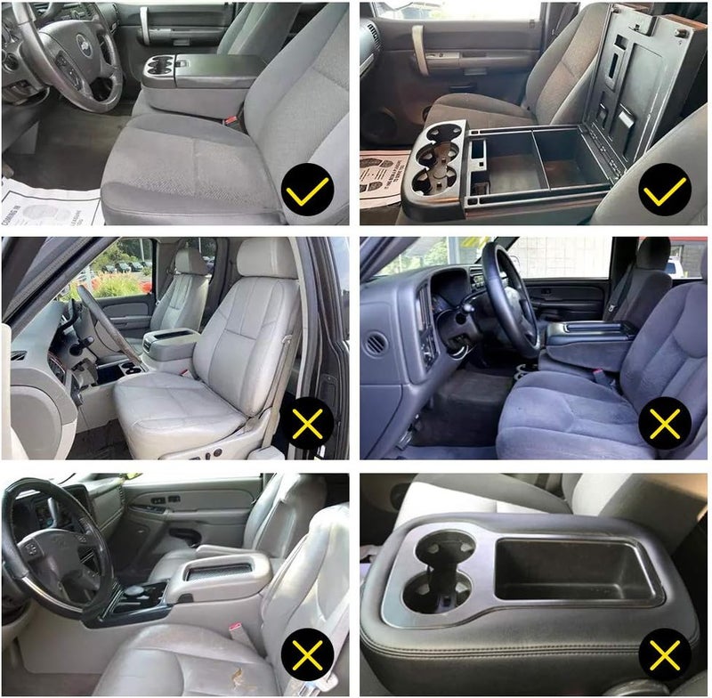VeCarTech Center Console Lid Kit with Latch compatible with 2007-2013 Chevy Tahoe/Avalanche/2008-2014 Silverado/GMC Yukon(XL)/Sierra 1500/2500/3500 Center Console Cover Repair Kit OEM 20864151(Tan) - Image 4