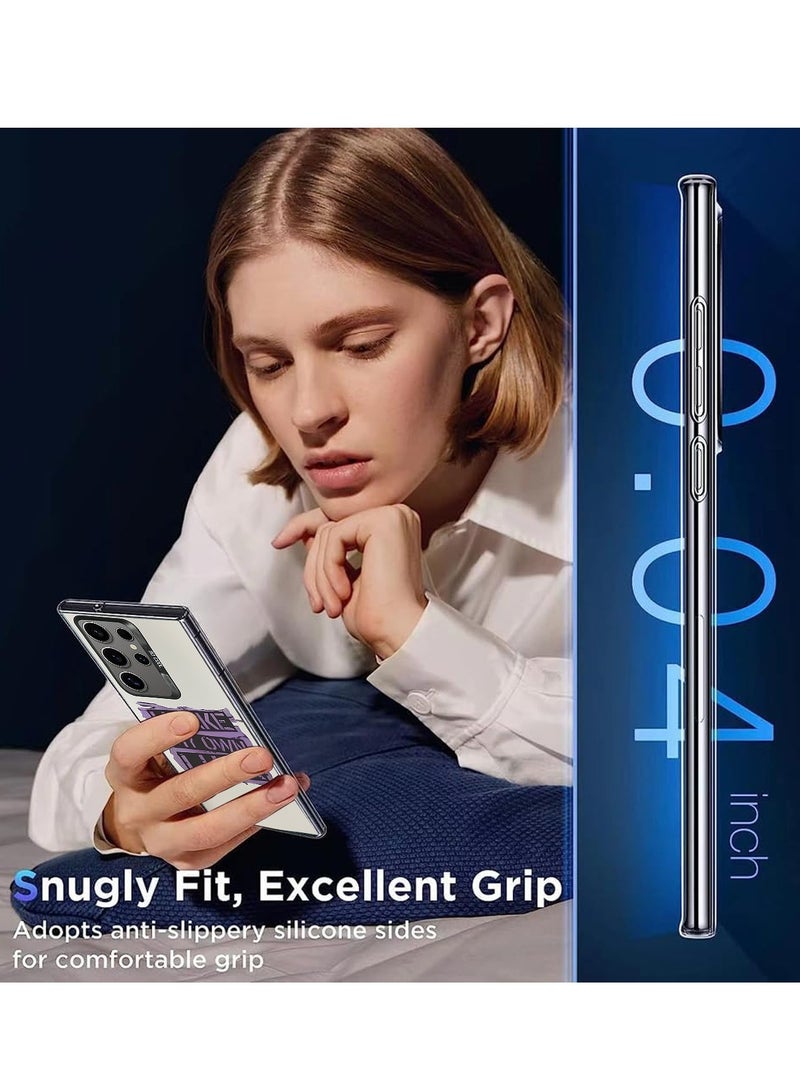 Wtech SO COOL Series Light Refrative Silicone Protective Raised Camera Lips Bazel Case Cover For Samsung Galaxy S24 Ultra 5G 2024 Silver/Purple/Black - Image 3