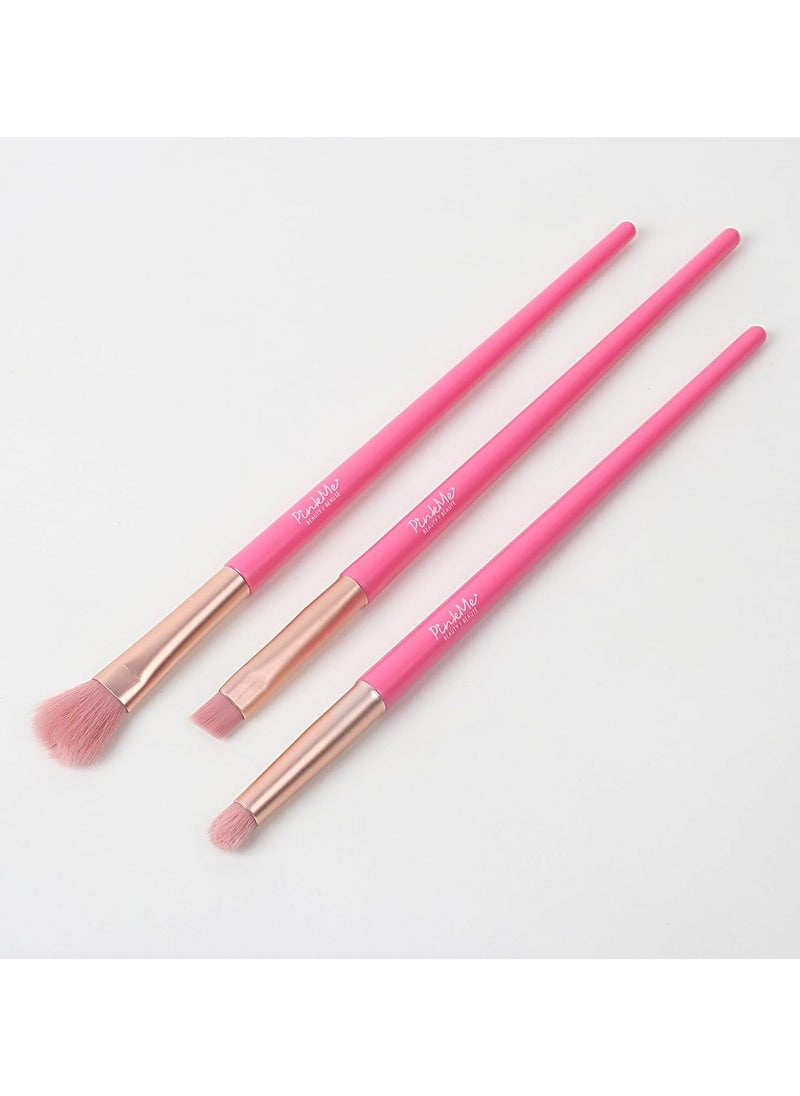 Miniso Exquisite Eye Makeup Brush Set 3 IN 1 PINK ME Series Beauty Brushes  - Image 2