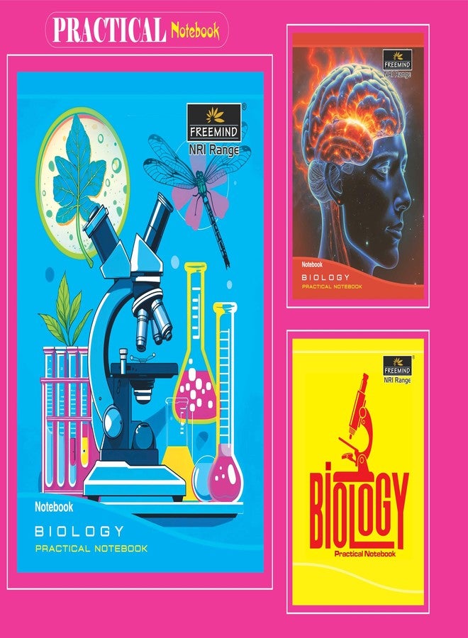 Freemind NRI Biology Practical Notebook, 26.5x21.5cm, Single Line/Blank, 100 Pages, Pack of 6 - Image 2