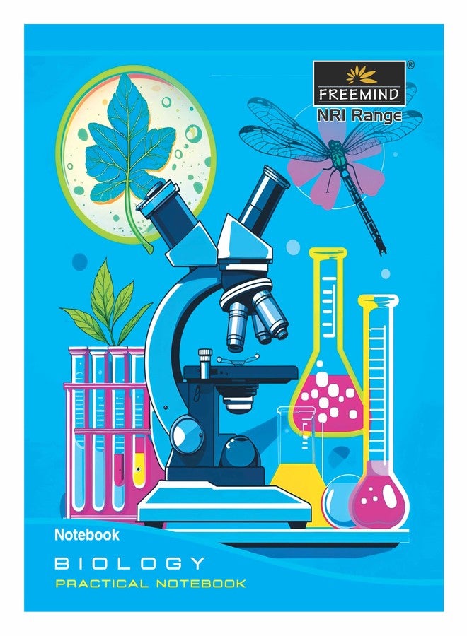 Freemind NRI Biology Practical Notebook, 26.5x21.5cm, Single Line/Blank, 100 Pages, Pack of 6 - Image 1