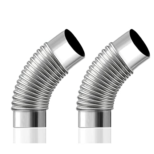 Eagles Stove Pipe Elbow 2Pack45 Degree Furnace ElbowChimney Stainless Steel Flue for Outdoor Camping Wood Stove Accessories Pipe Dia 236in6cm - Image 1