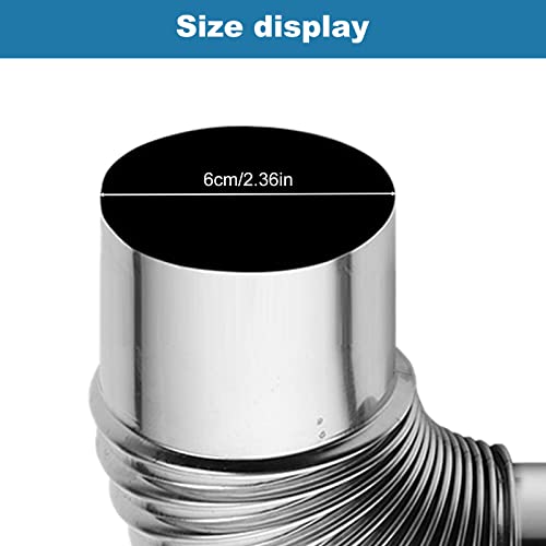 Eagles Stove Pipe Elbow 2Pack45 Degree Furnace ElbowChimney Stainless Steel Flue for Outdoor Camping Wood Stove Accessories Pipe Dia 236in6cm - Image 3