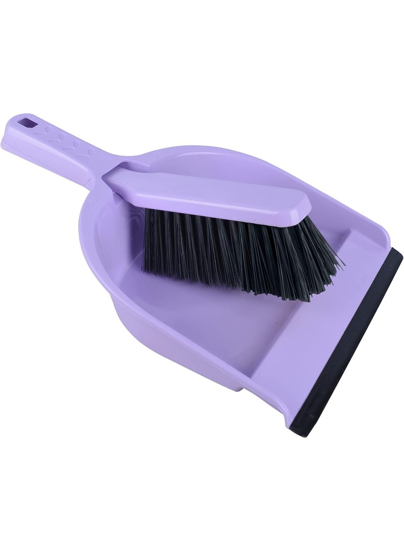 Dustpan with Brush Set, Multicolour Handheld Cleaning Kit – Durable Dust Pan and Soft Bristle Brush for Quick Dust & Debris Removal