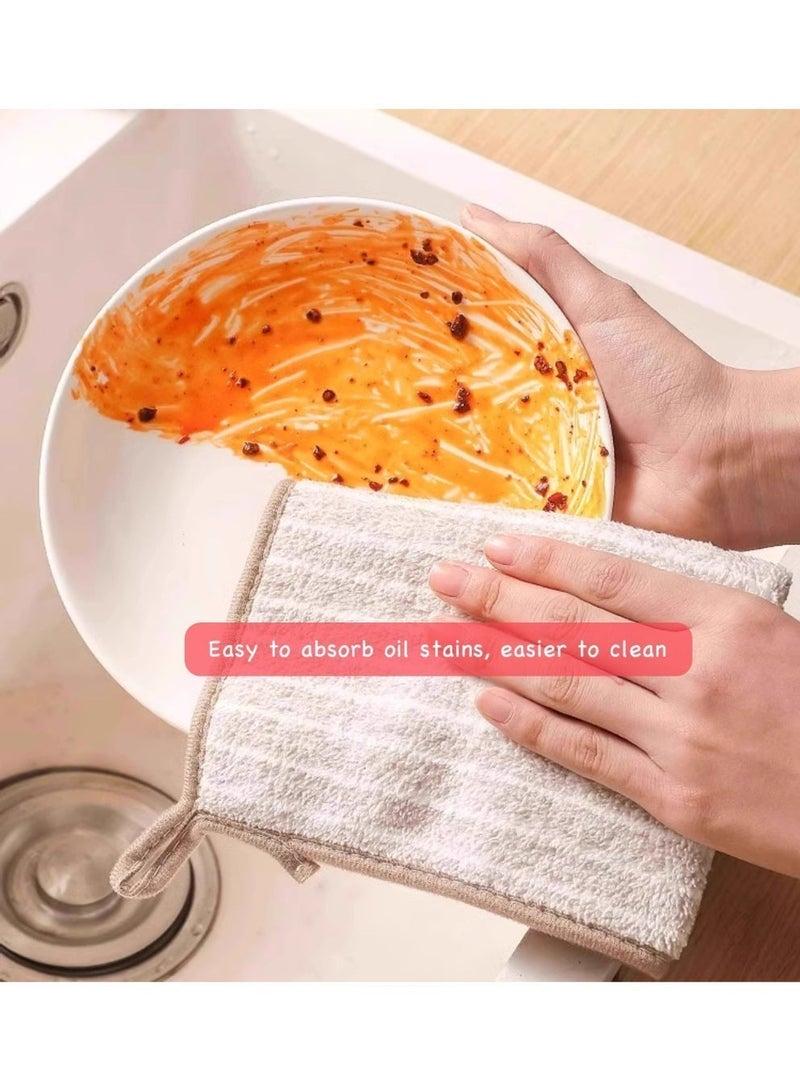 Kitchen Dish Cloths 3-Piece, non greasy and easy to clean. Towels that absorb water and do not shed hair. Household tablecloth cleaning cloths - Image 2