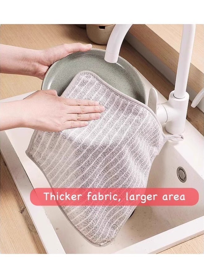 Kitchen Dish Cloths 3-Piece, non greasy and easy to clean. Towels that absorb water and do not shed hair. Household tablecloth cleaning cloths - Image 4