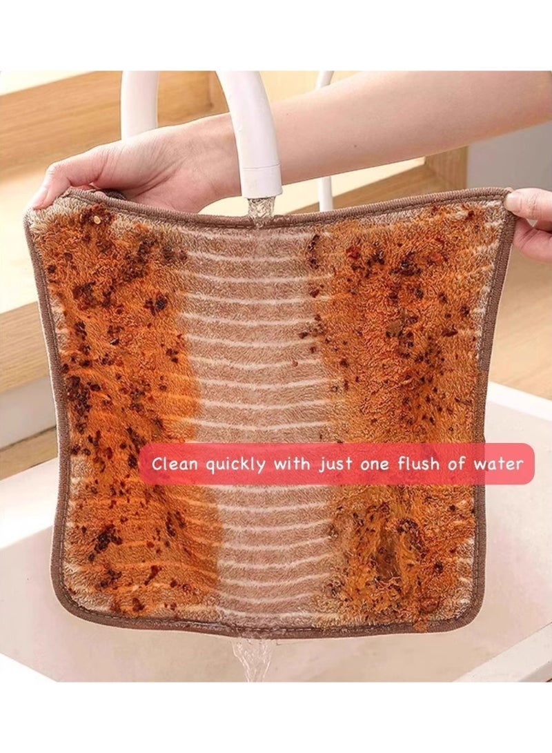 Kitchen Dish Cloths 3-Piece, non greasy and easy to clean. Towels that absorb water and do not shed hair. Household tablecloth cleaning cloths - Image 3