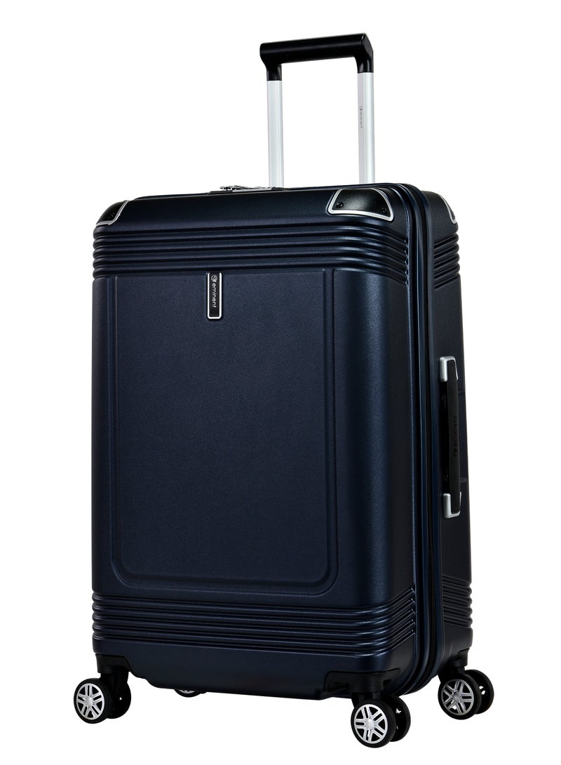 إيمينينت حقيبة سفر صلبة بعجلات مزدوجة هادئة من البولي كربونات خفيفة الوزن مع قفل ، مجموعة من  قطع، لون أزرق ليلي - Image 2