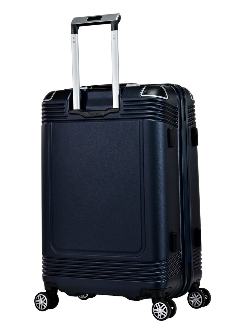 إيمينينت حقيبة سفر صلبة بعجلات مزدوجة هادئة من البولي كربونات خفيفة الوزن مع قفل ، مجموعة من  قطع، لون أزرق ليلي - Image 3