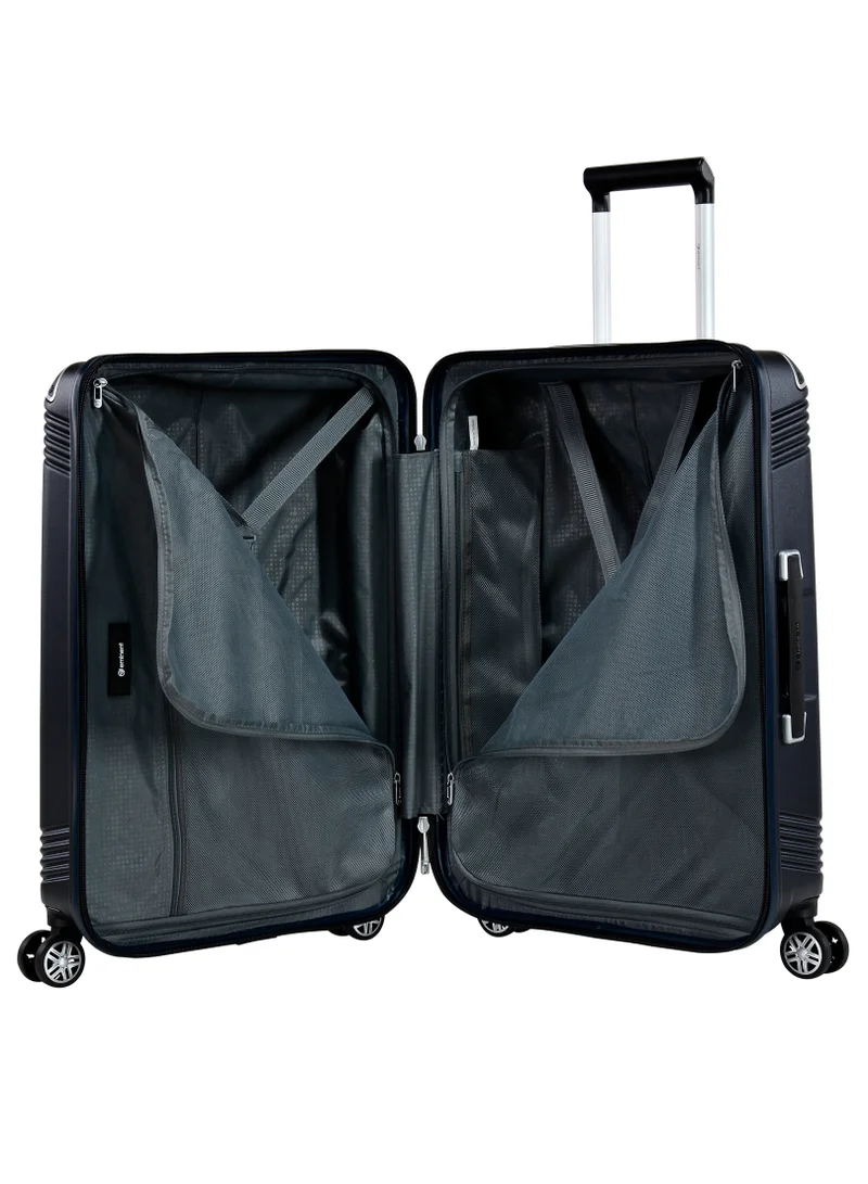 eminent Hard Case Suitcase Trolley Luggage Set of 3 Polycarbonate Lightweight 4 Quiet Double Spinner Wheels Travel Bags With TSA Lock KK10 Night Blue