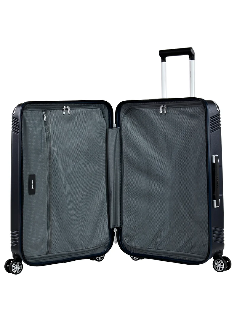 eminent Hard Case Suitcase Trolley Luggage Set of 3 Polycarbonate Lightweight 4 Quiet Double Spinner Wheels Travel Bags With TSA Lock KK10 Night Blue
