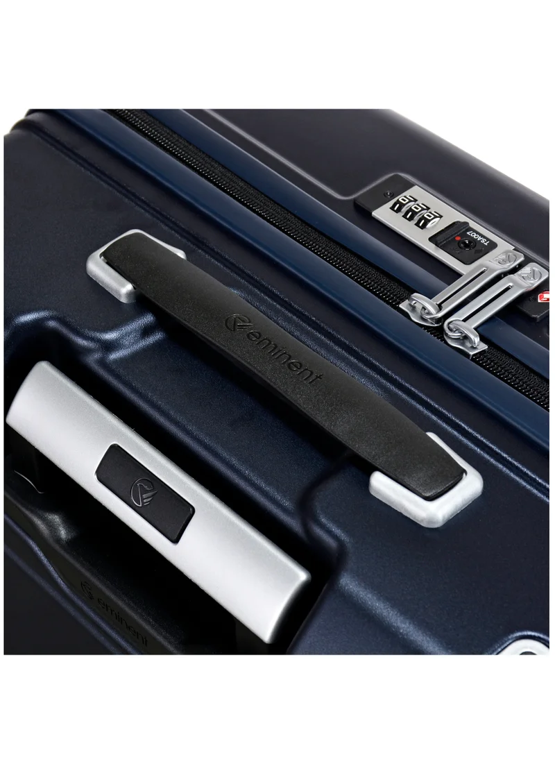 eminent Hard Case Suitcase Trolley Luggage Set of 3 Polycarbonate Lightweight 4 Quiet Double Spinner Wheels Travel Bags With TSA Lock KK10 Night Blue