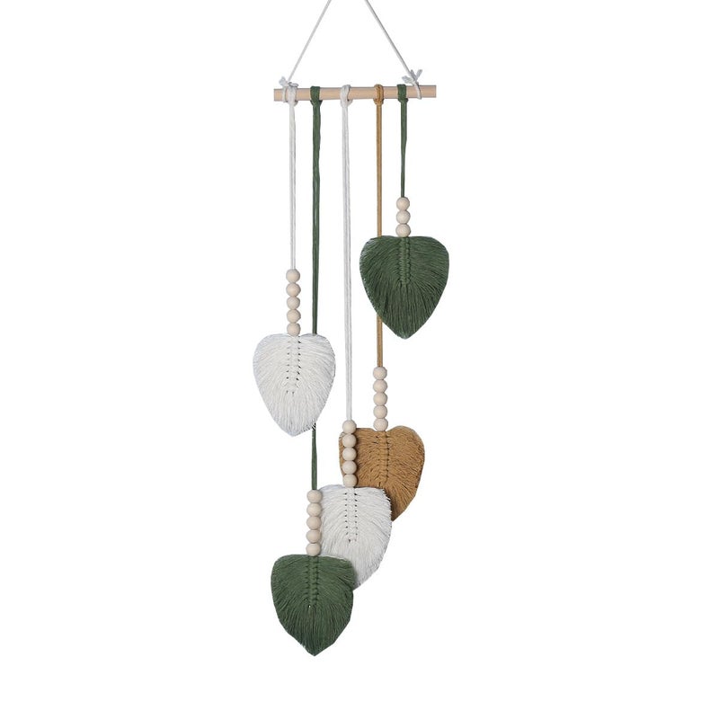 Shopdp handmade Woven Leaves Wall Hanging Decor, Macrame Hanging Tapestry for Apartment Bedroom Living Room Decoration - Image 1