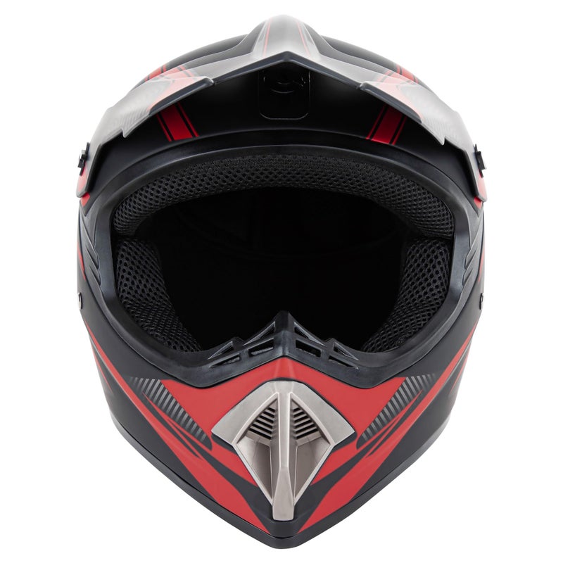 CARTMAN Adult Dirt Bike Helmets, DOT Approved Full Face Motorcycle Helmet, Matte Black and Red for Motocross, ATV, Offroad, Dirtbike Adult-Small - Image 2