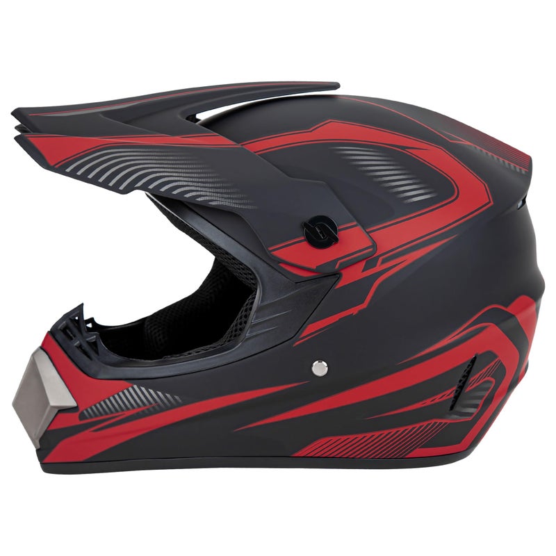 CARTMAN Adult Dirt Bike Helmets, DOT Approved Full Face Motorcycle Helmet, Matte Black and Red for Motocross, ATV, Offroad, Dirtbike Adult-Small - Image 5